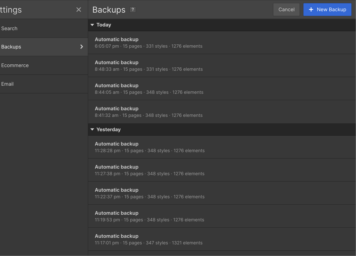 Backups - NFT Webflow Template