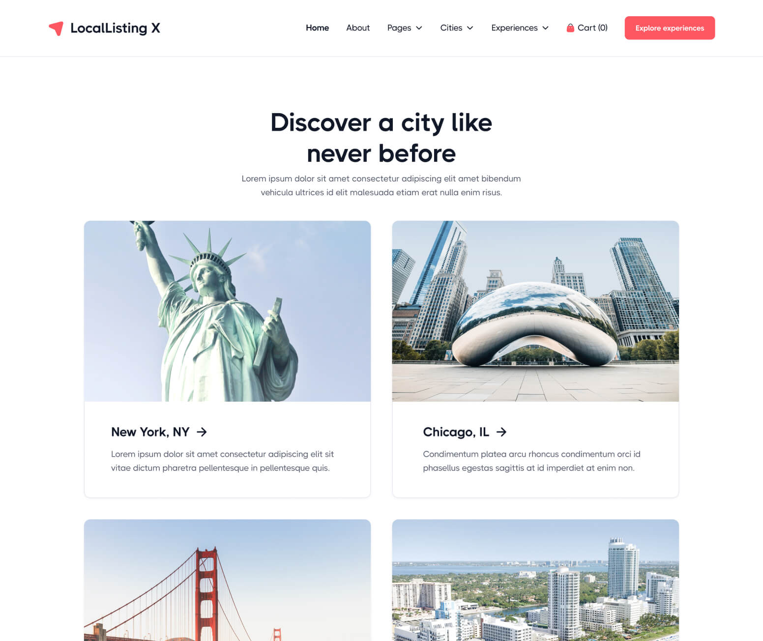 LocalListing X - Cities Page - Webflow Template