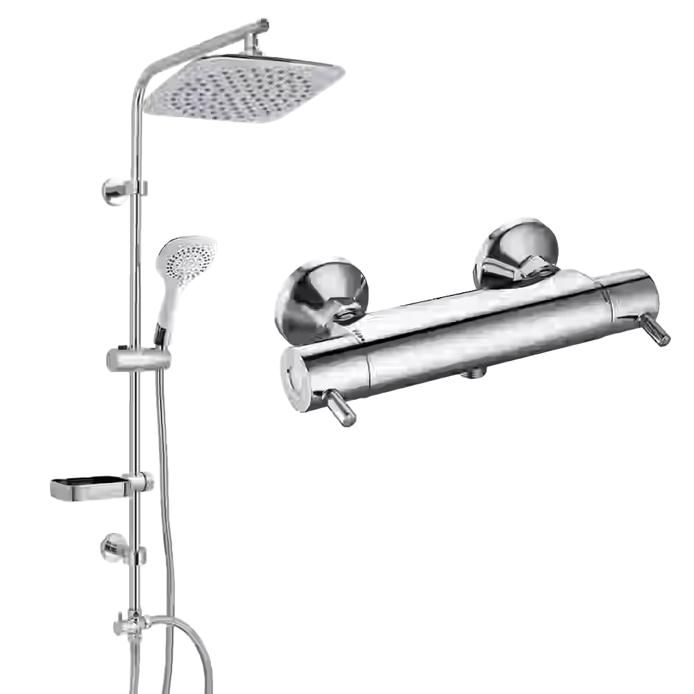 Aquacapri Spa Shower Column with Downward Outlet Shower Mixer