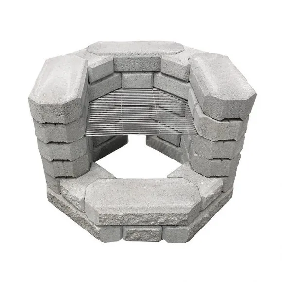 HB-Valligrilli basic harmaa betonigrilli pihalle