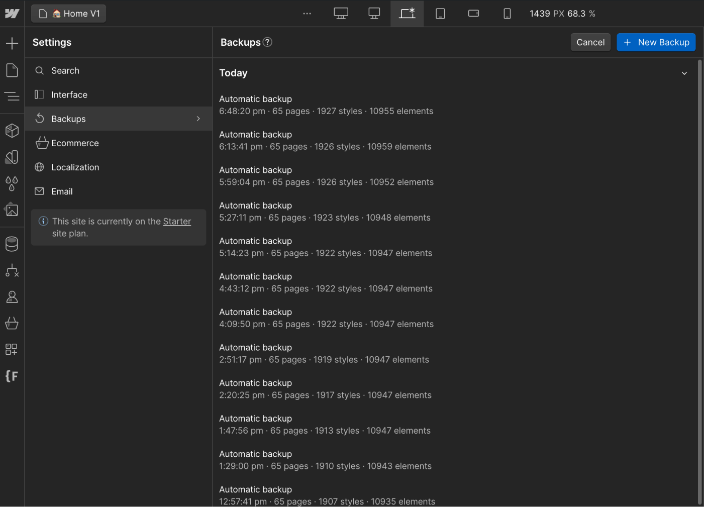 Backups - Furniture X Webflow Template