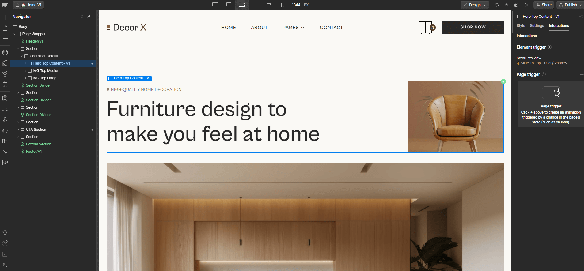 Animations - Decor X Webflow Template