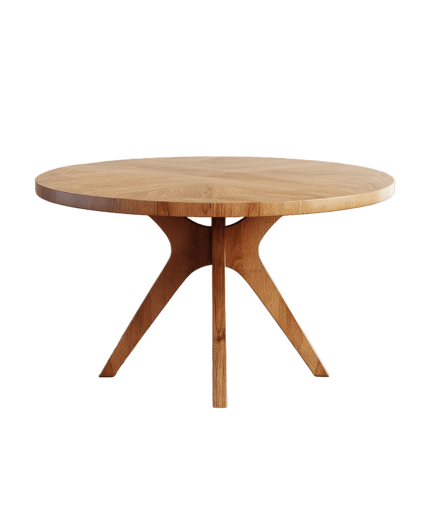 Rounded Wood Table