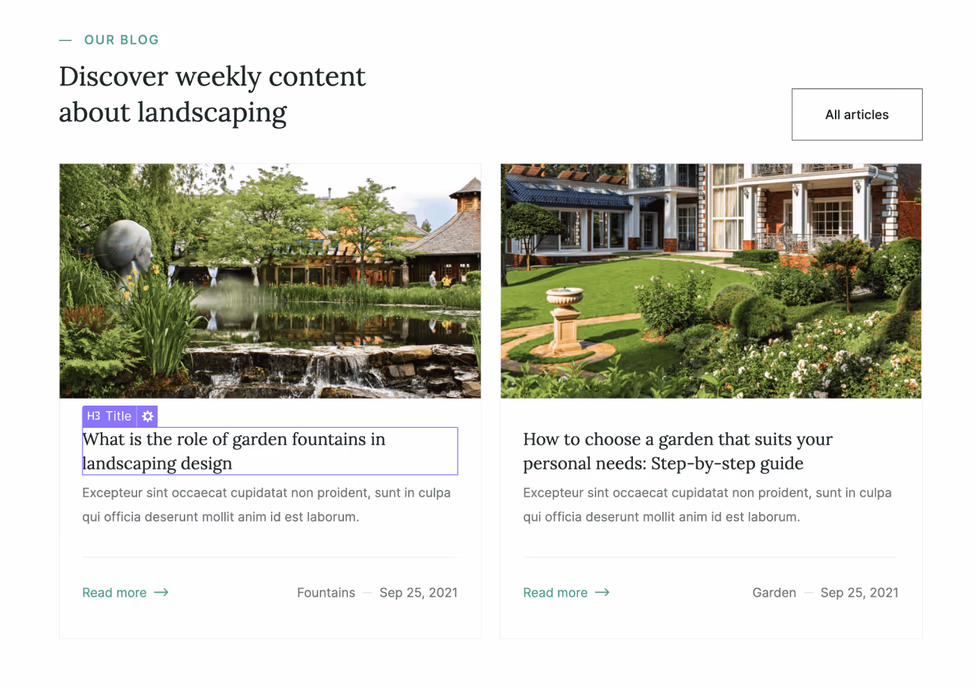 Dynamic Content CMS - Landscaper X Webflow Template