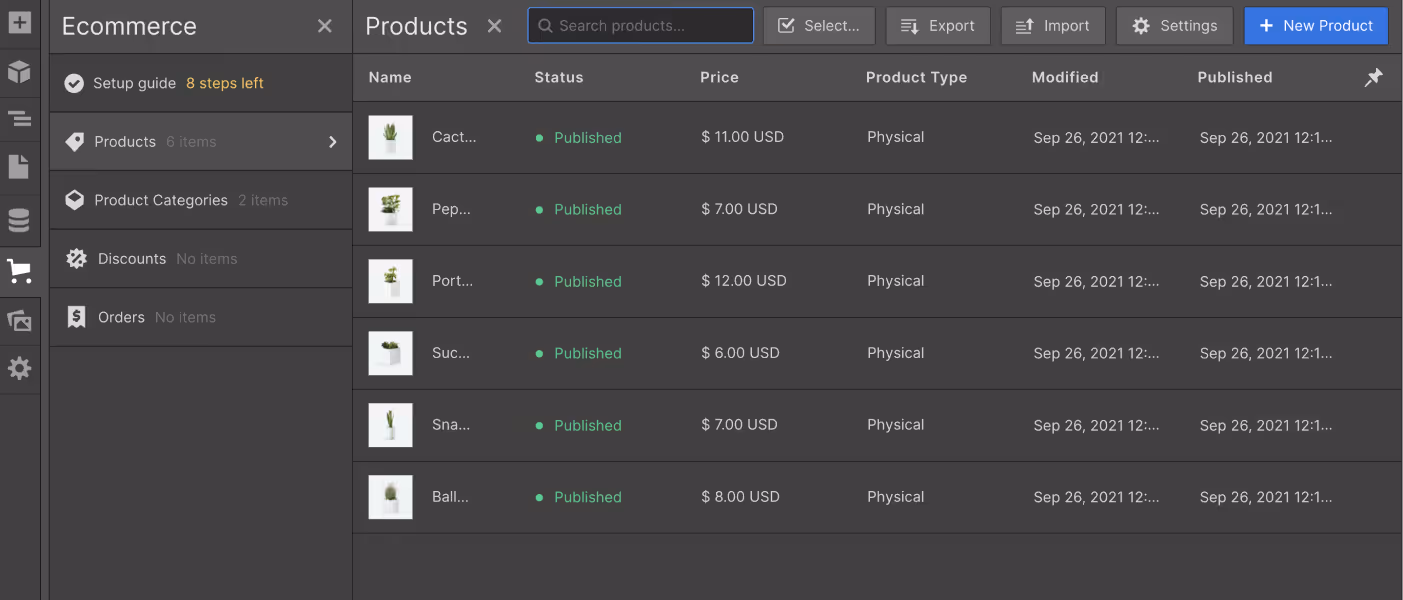 eCommerce Collection - Landscaper X Webflow Template
