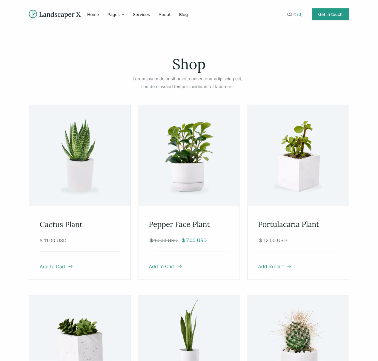 Landscaper X - Shop Single page - Landscaper Webflow Template