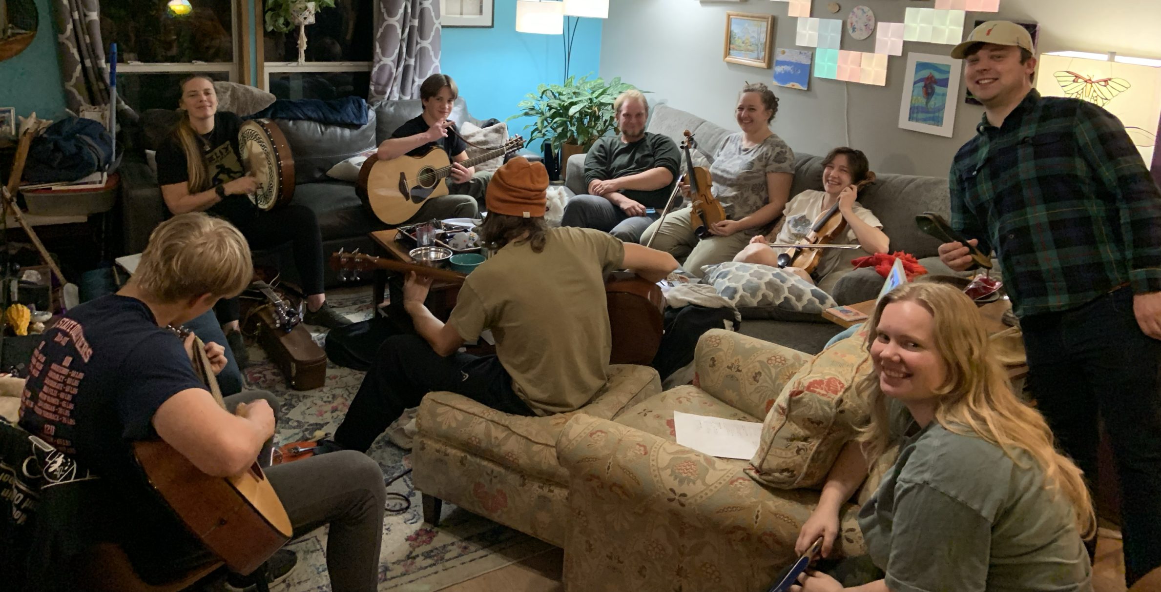 Friday night old time jam session at Maple & Spruce