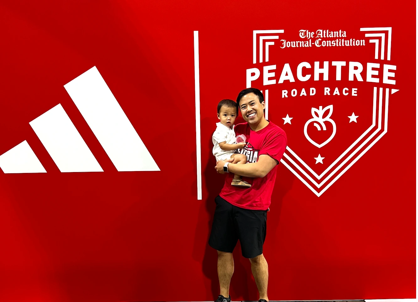 Dr. Jeffrey Tran at the Atlanta Peachtree Road Race — founder of Stratus Eye in Suwanee, GA