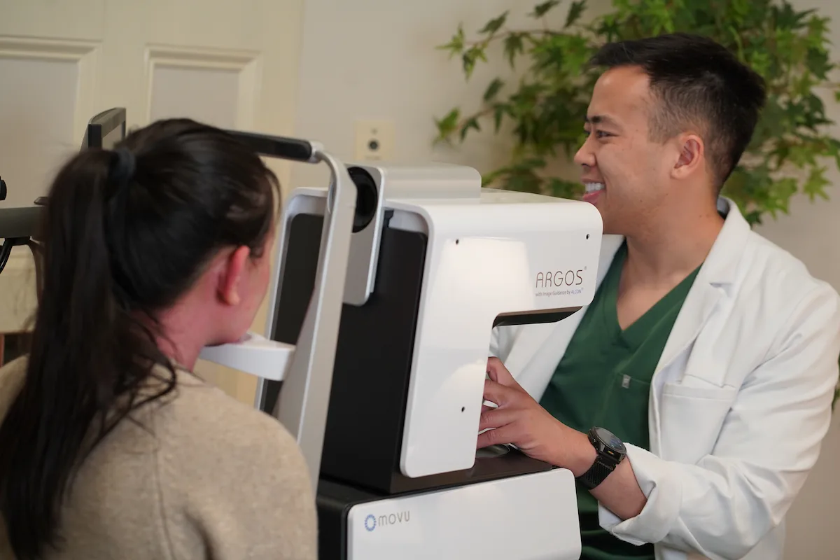 Argos biometry device used for corneal thickness measurement at Stratus Eye in Suwanee, GA