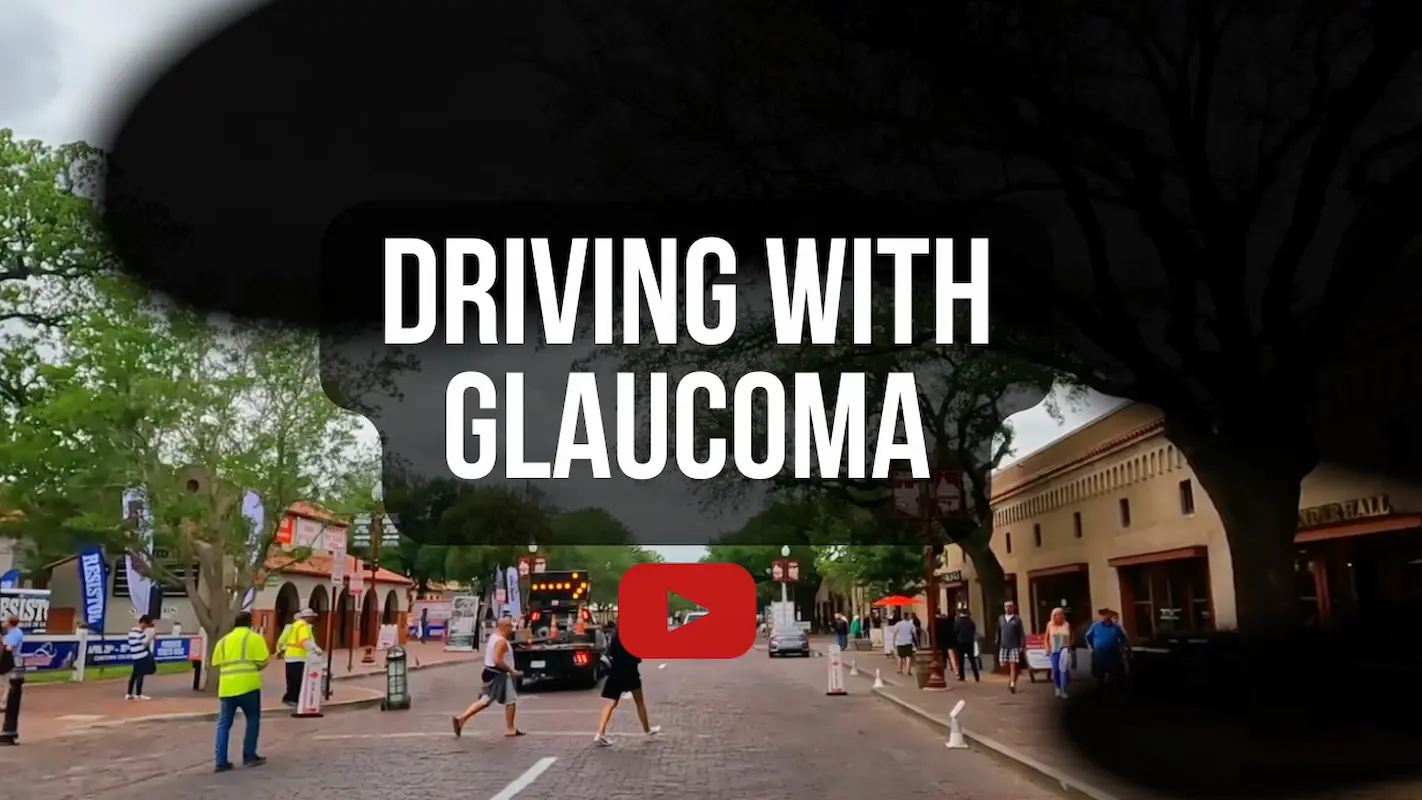 Dr. Jeffrey Tran demonstrating driving with glaucoma vision loss — patient education video from Stratus Eye in Suwanee, GA