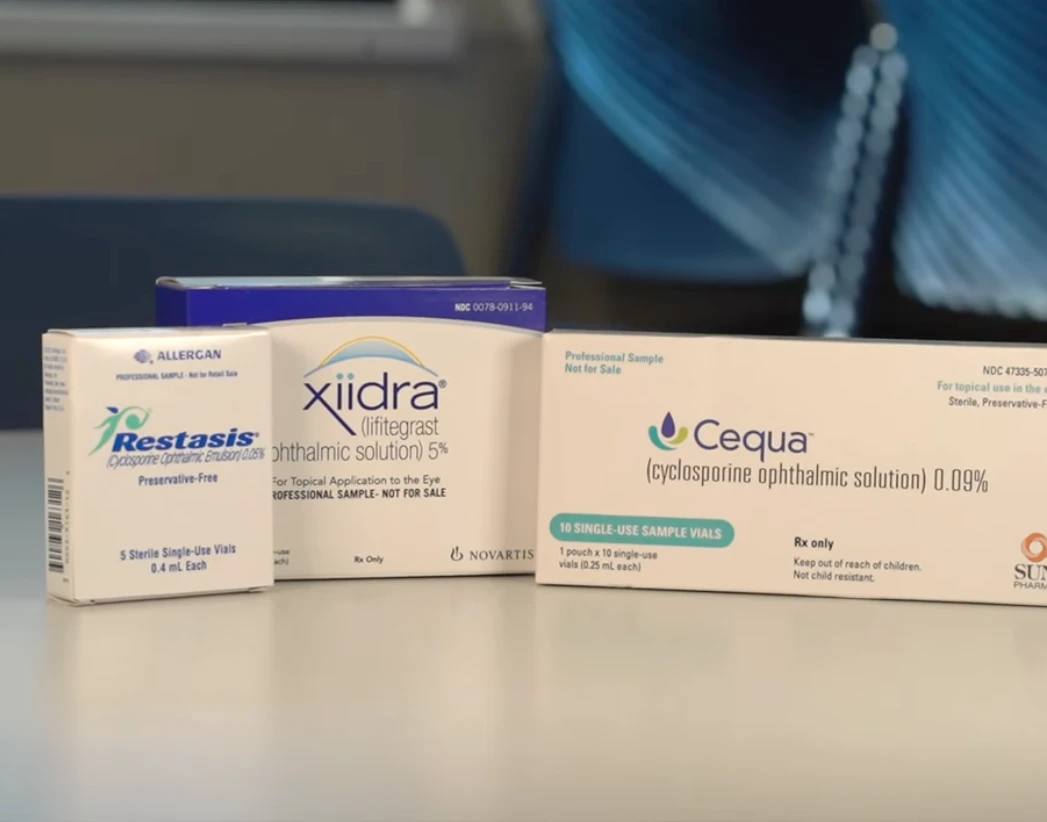 Prescription dry eye medications Xiidra and Cequa available at Stratus Eye in Suwanee, GA