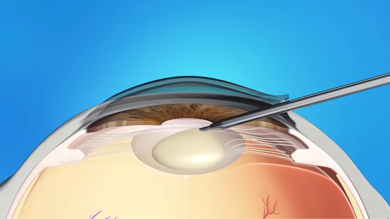 phacoemulsification step during cataract surgery at Stratus Eye in Suwanee, GA