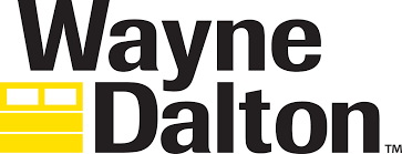 Wayne Dalton company logo with stylized yellow window icon.