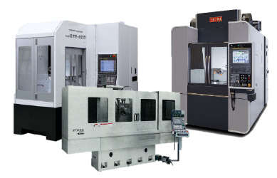 industrial CNC machines of varying sizes used for precision manufacturing.