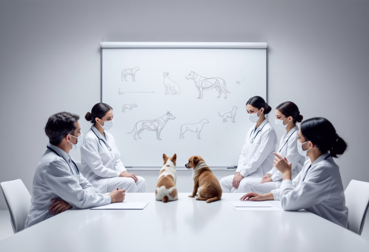 image of an educational seminar in progress (for a veterinary clinic)