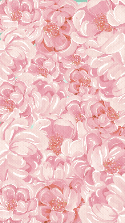 Seamless pattern of soft pink peony flowers with delicate petals and detailed stamens.