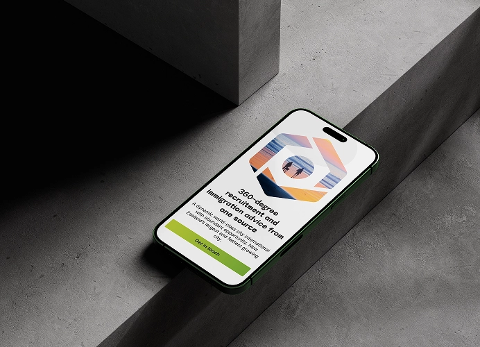 automotive employment mobile design mockup