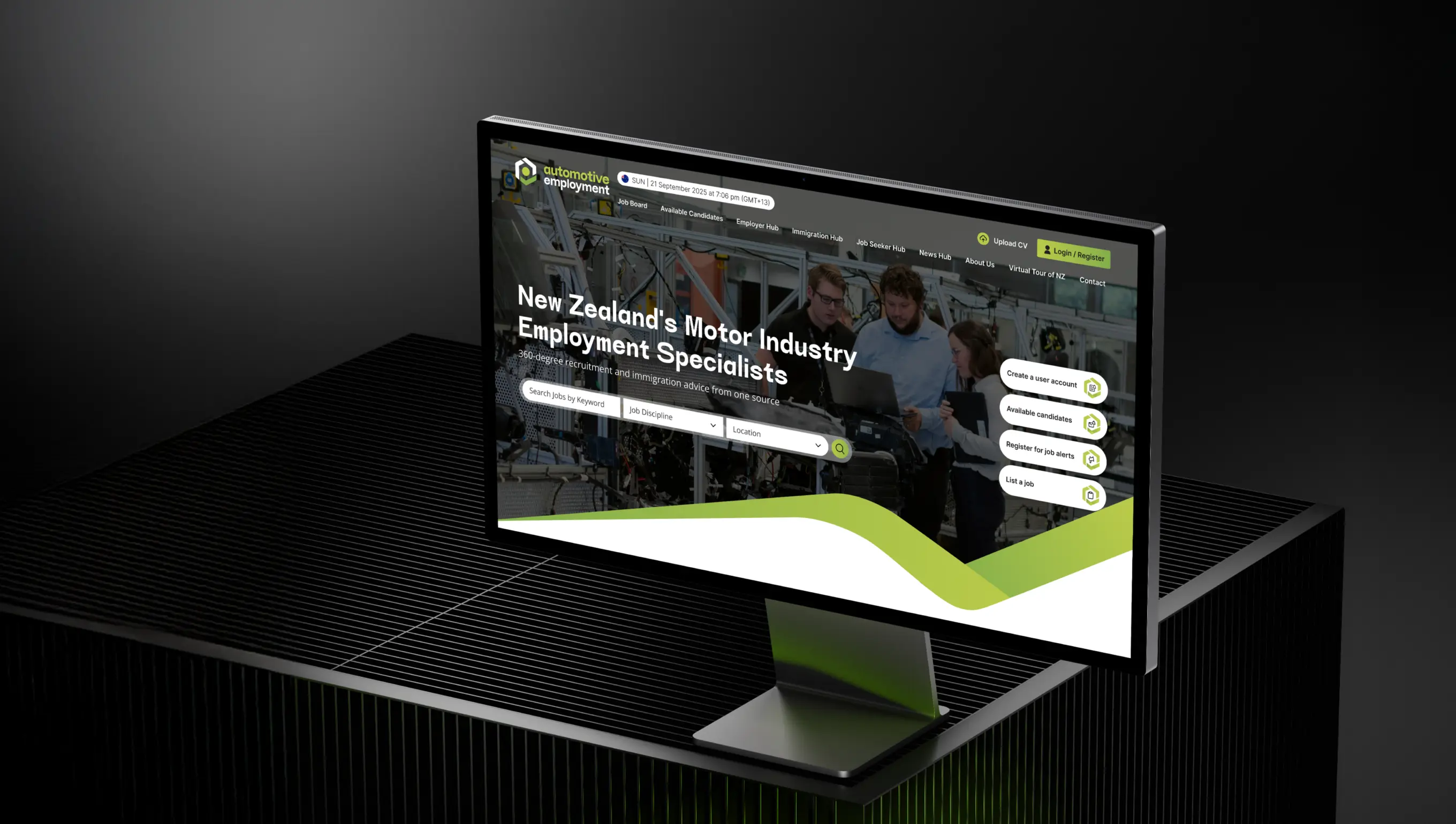 automotive employment recruitment website design