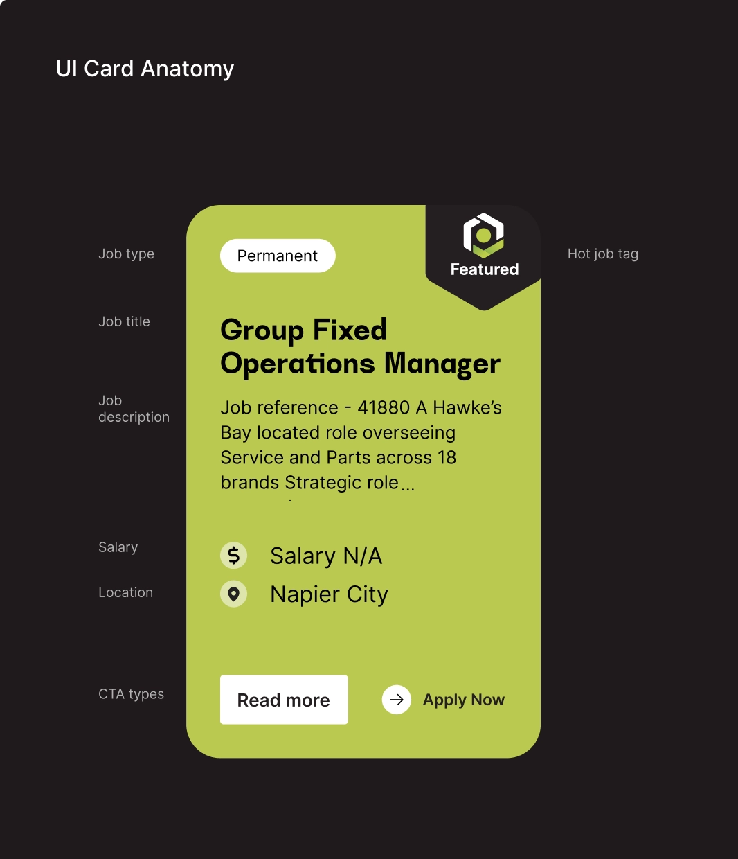 automotive employment job ui design