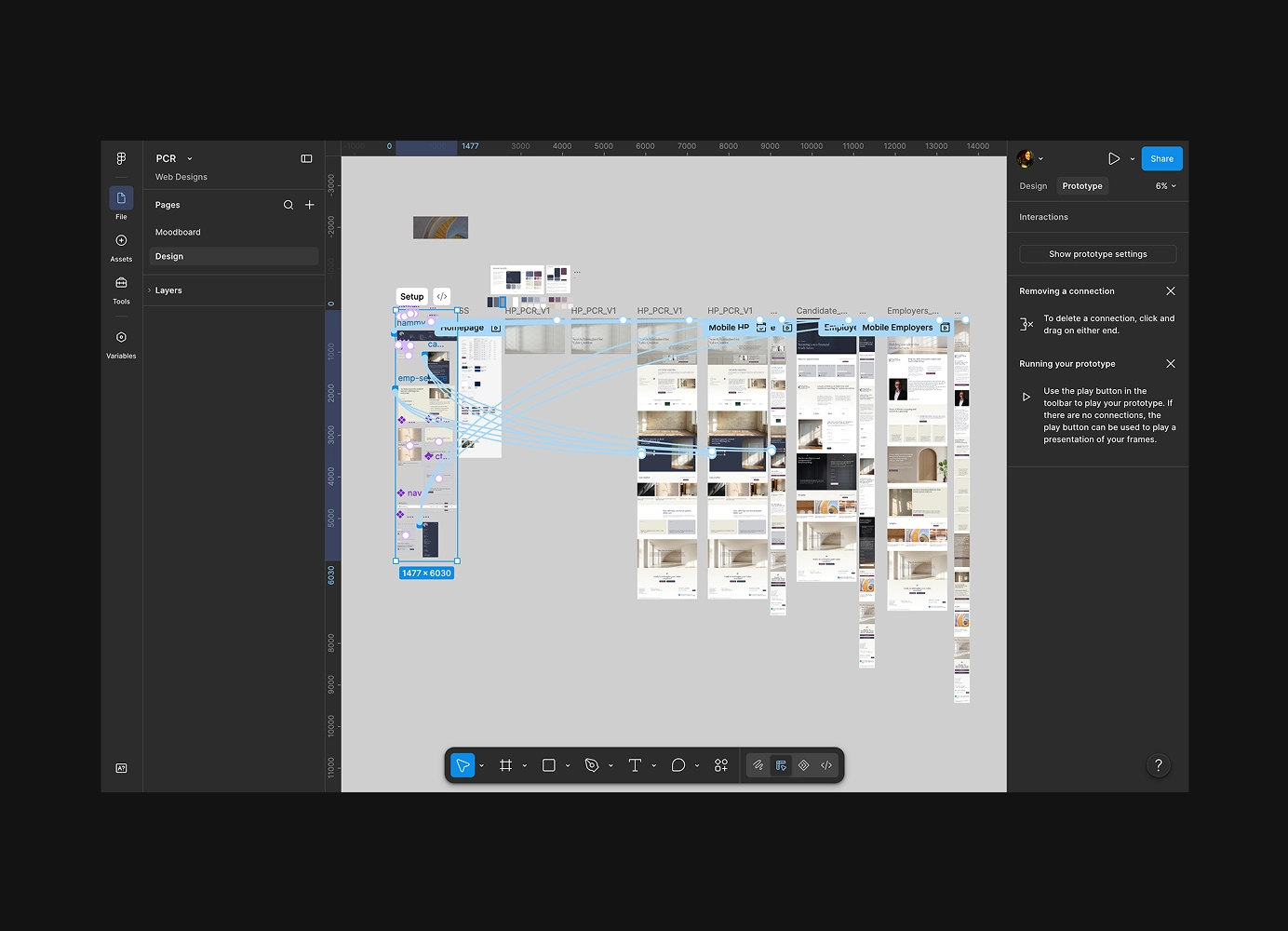screenshot of advanced prototyping in figma