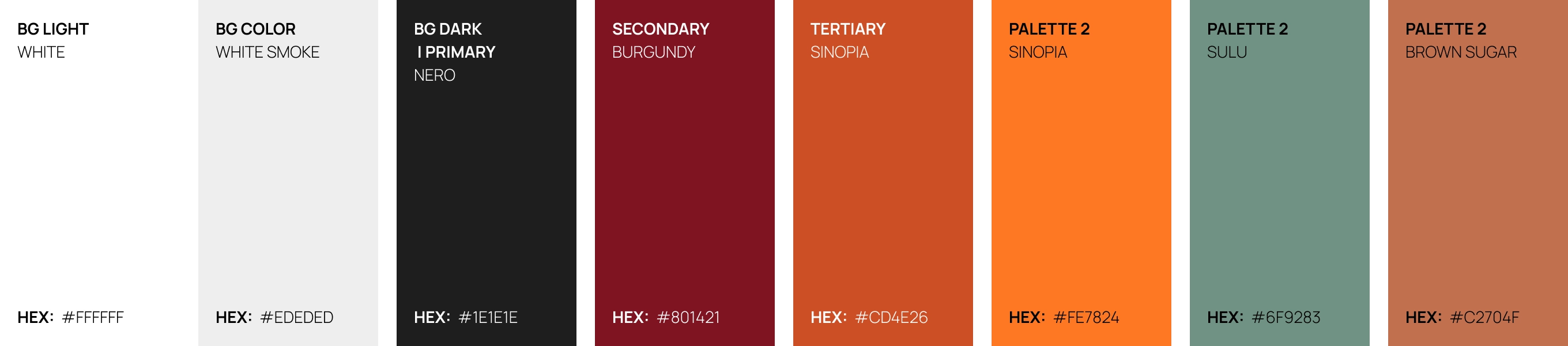 color palette for the language arts studio