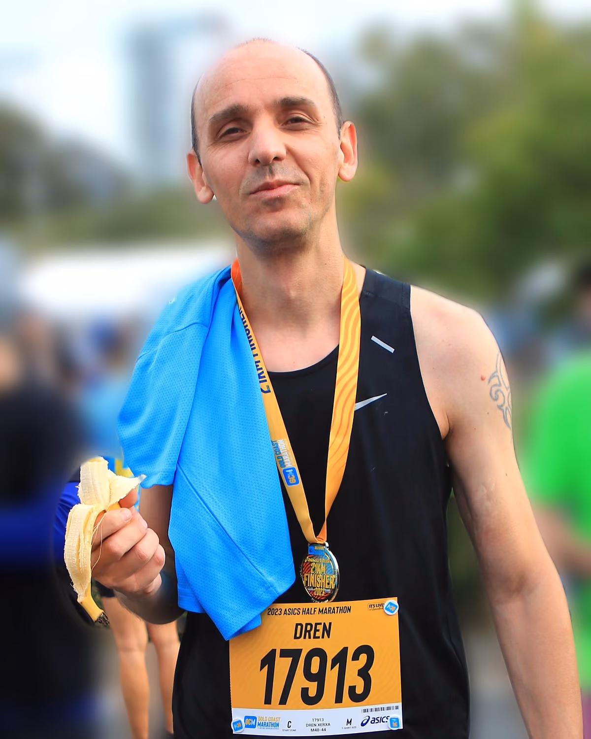 Dren Xërxa, SuperRun founder, after the Gold Coast Half Marathon