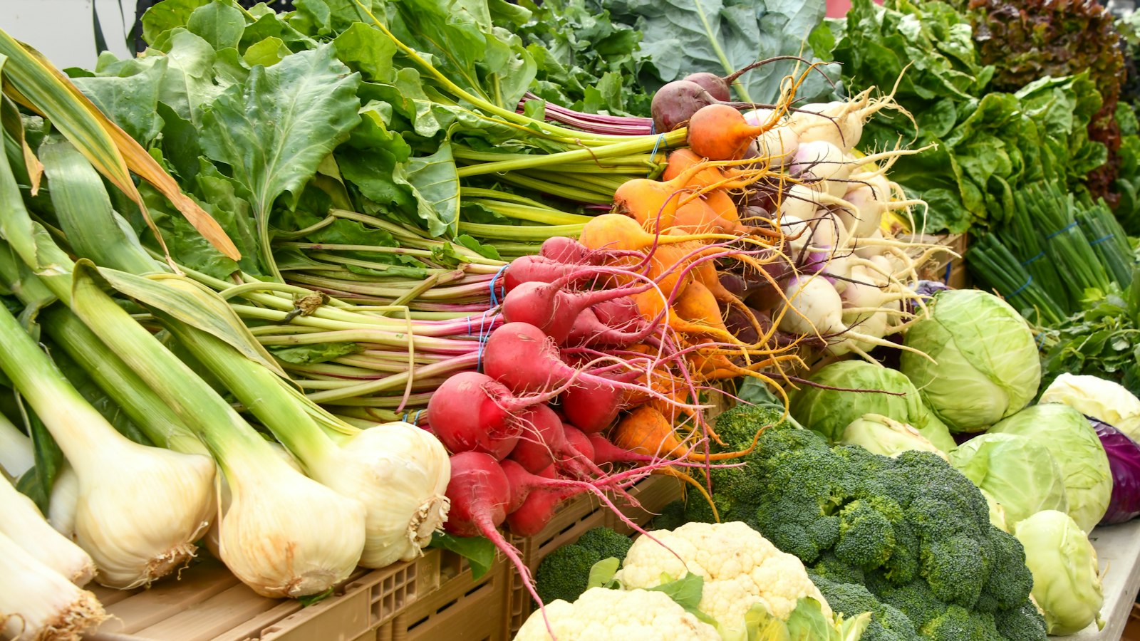 Fresh vegetables at a market