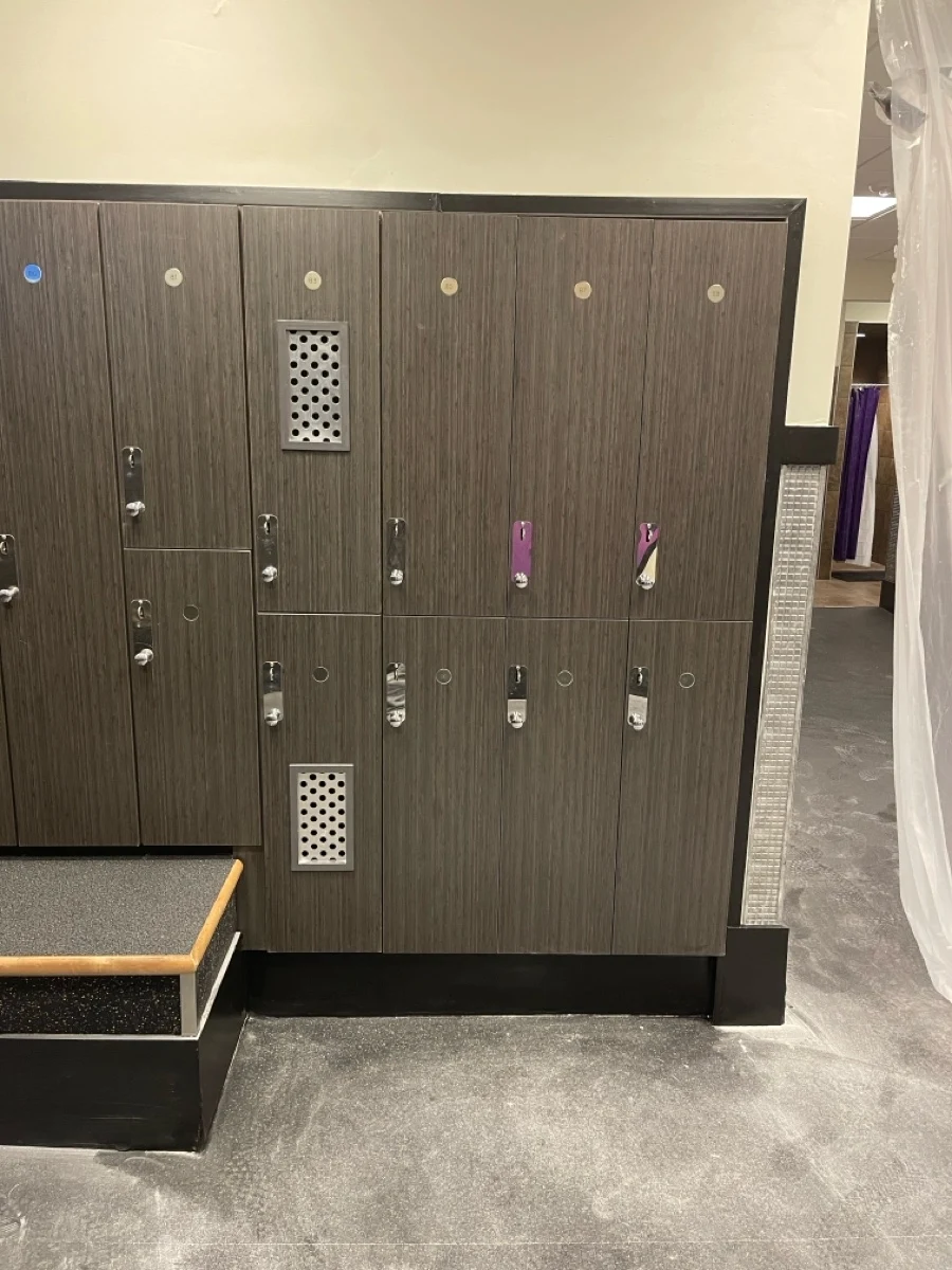 A set of lockers that has been replaced for a local business owner in Greenville, NC