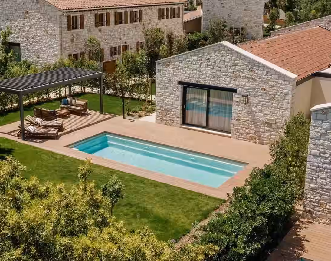 Meneghetti stone villa with private pool and lawn