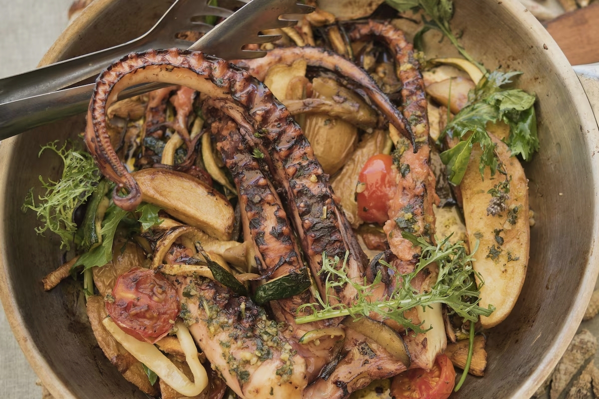 Hotel Amfiteatar in Pula, octopus dinner