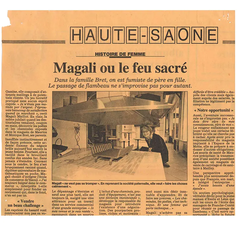 Article de presse sur la société BRET paru en 2002