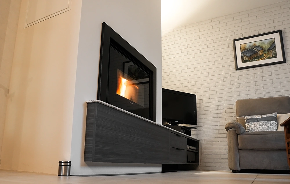 Insert à granulés installé par BRET en Haute-Saône