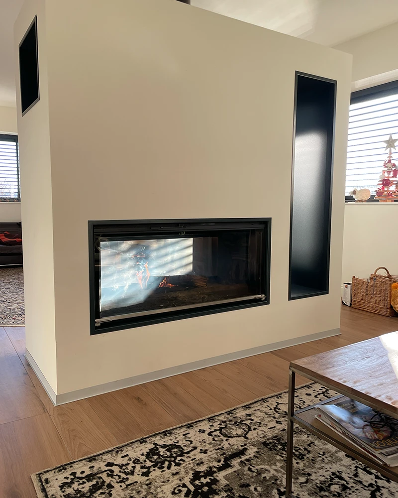 Insert à bois installé chez un client BRET