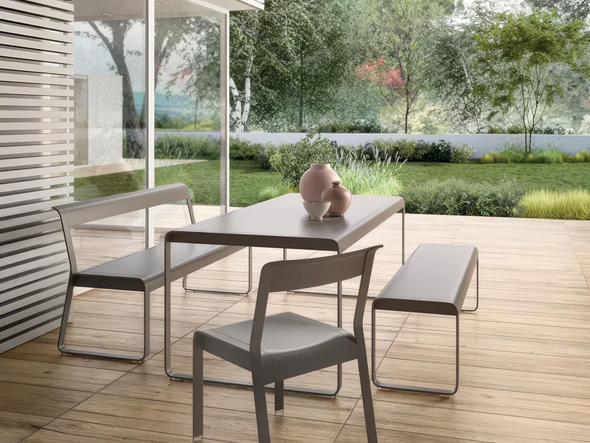 terrasse avec carrelage imitation bois