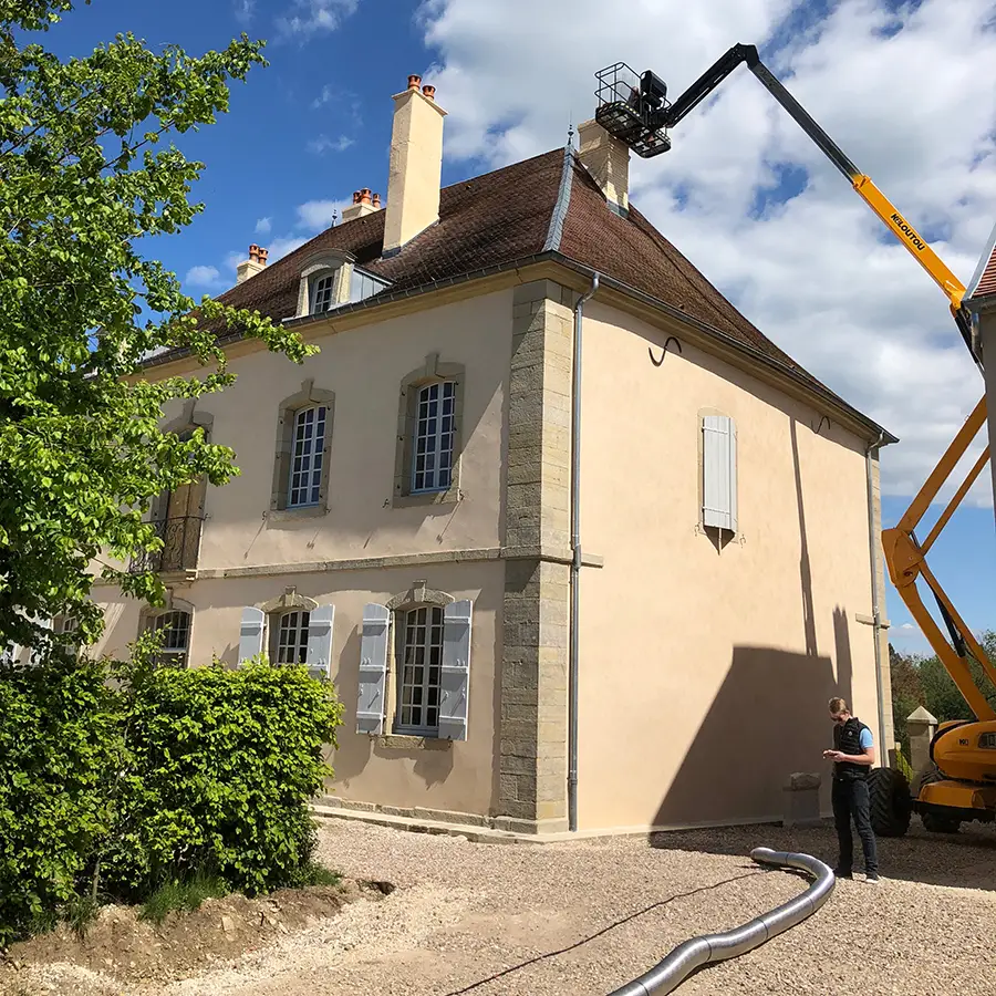 Intervention toit ramonage Bret