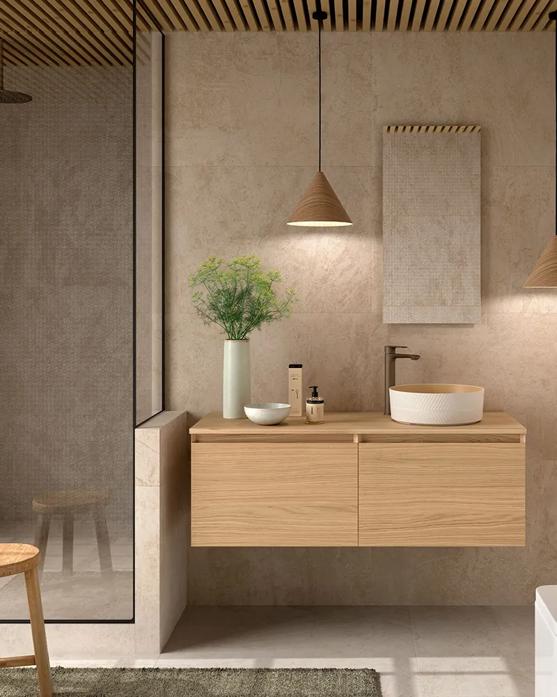 Salle de bains premium en bois