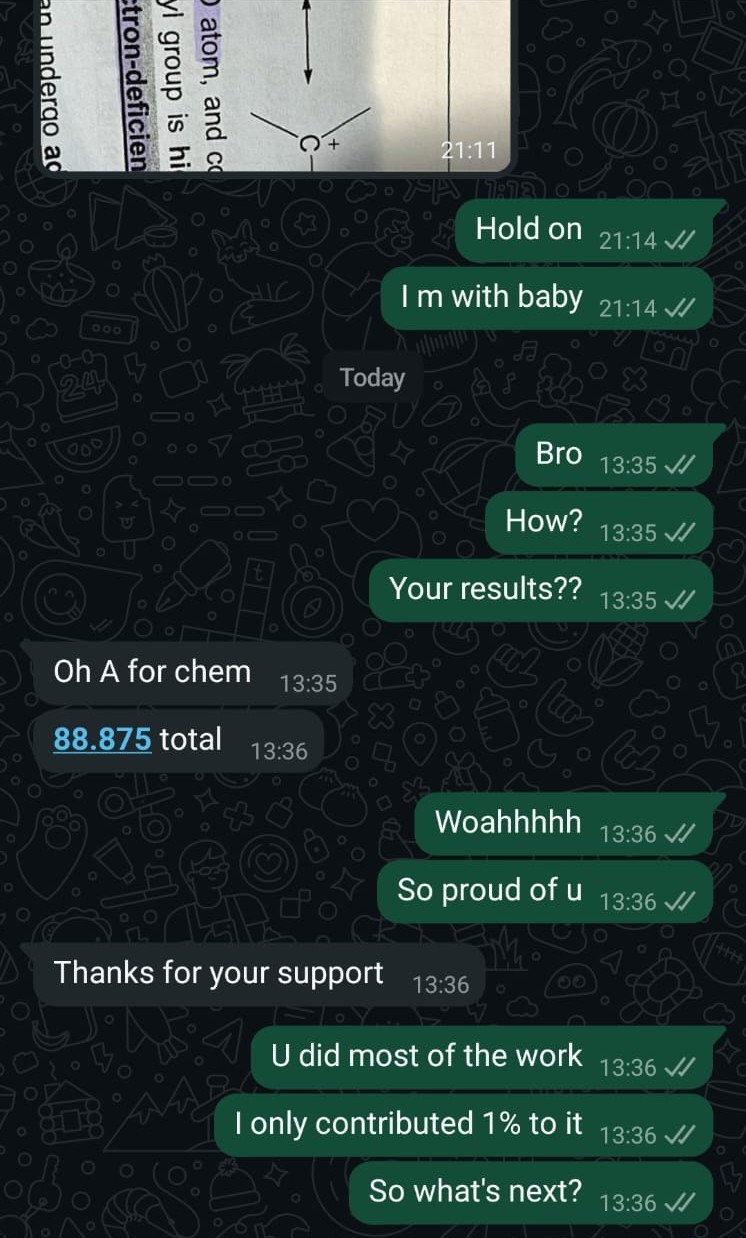 Student testimonial sharing success in O-Level Chemistry tuition