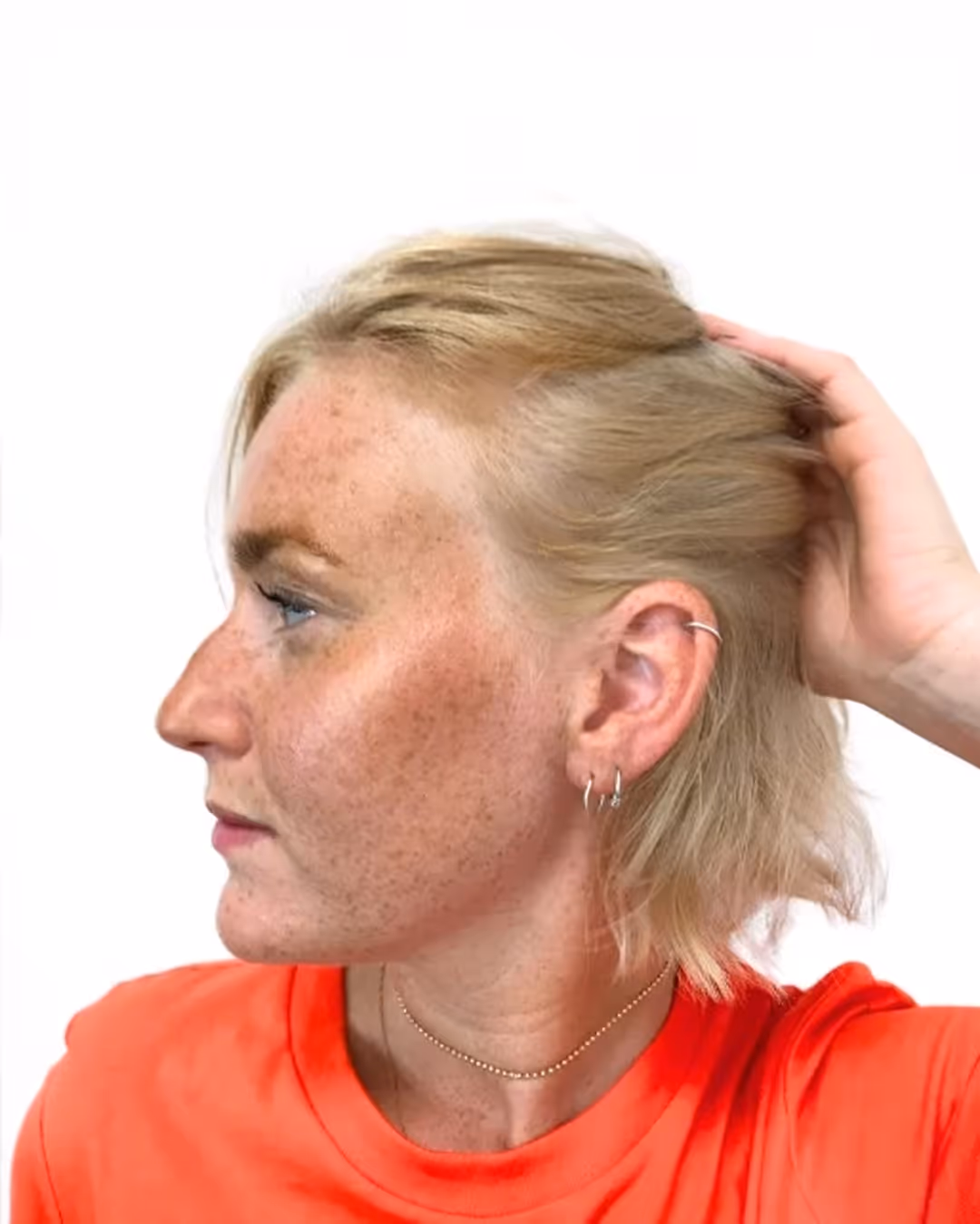 Jonna efter hårbehandlingen