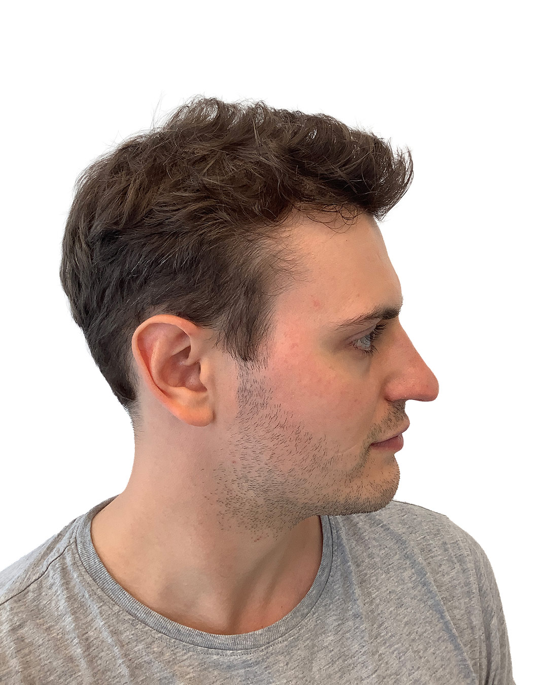 Valentin efter hårbehandlingen