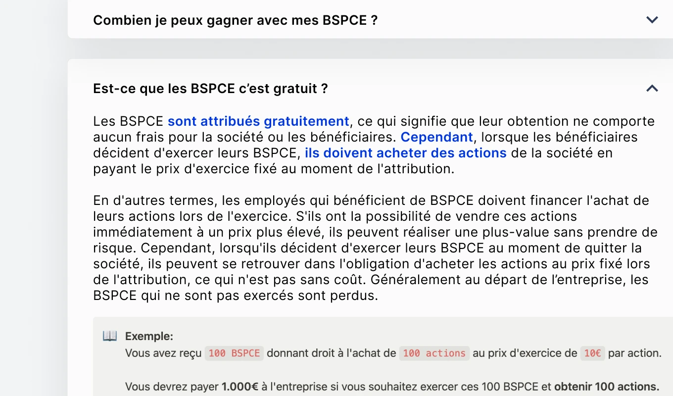 support questions employés actionnariat salarié