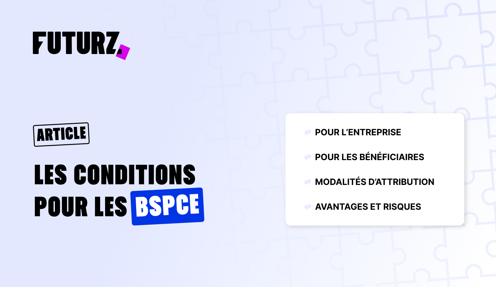 Les conditions pour les BSPCE