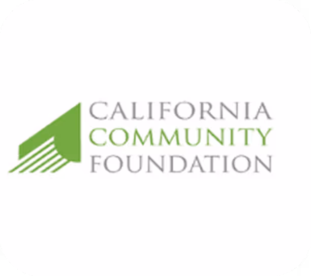 California Community Foundation logo with green and gray text and a green geometric icon.
