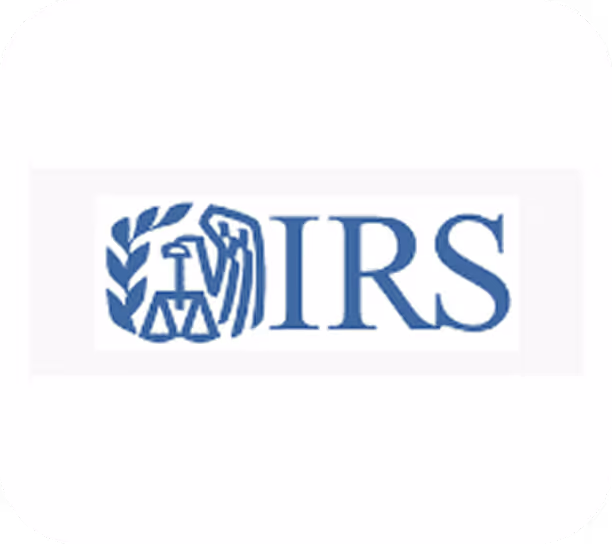 Logo of the IRS, U.S. Internal Revenue Service.