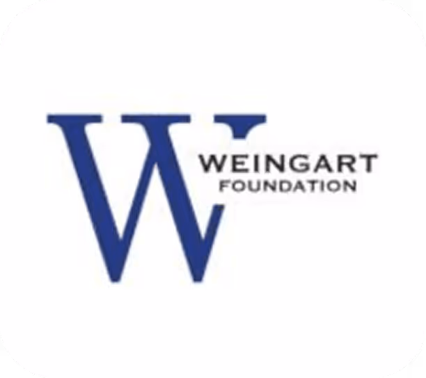 Weingart Foundation logo with a large blue W and the words 'Weingart Foundation' to the right.