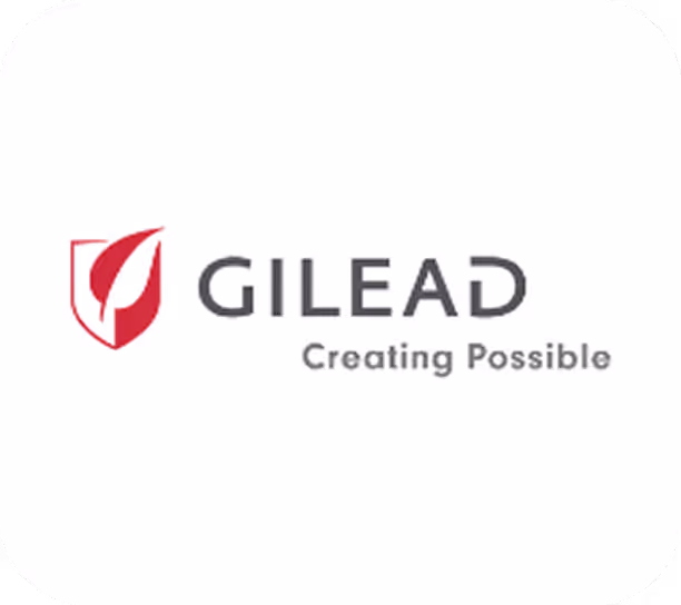 Gilead company logo with the tagline Creating Possible.