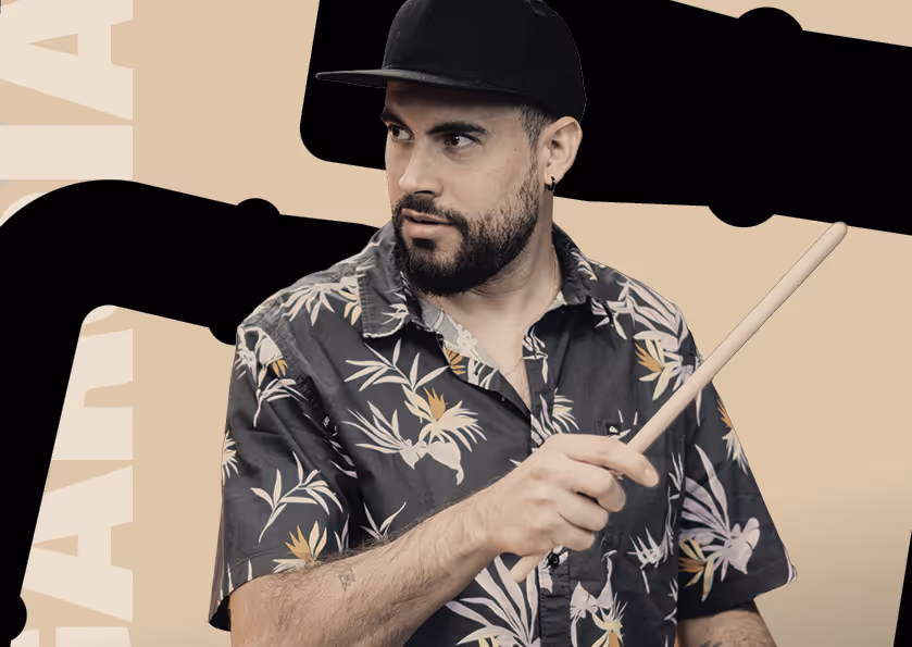 Alberto Garcia percussionist portrait – Meinl Drum Festival 2026 mainstage artist