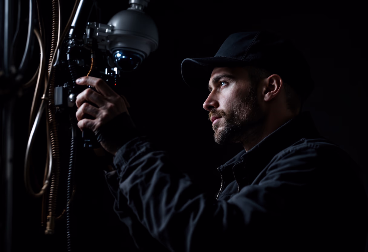 image of cctv system installation