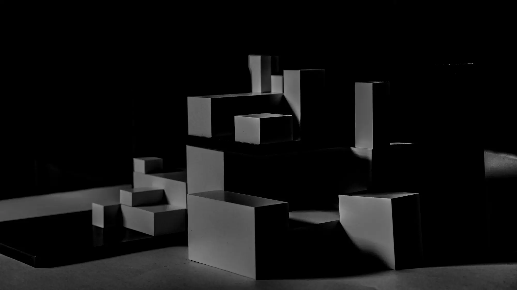 Stacked stone blocks