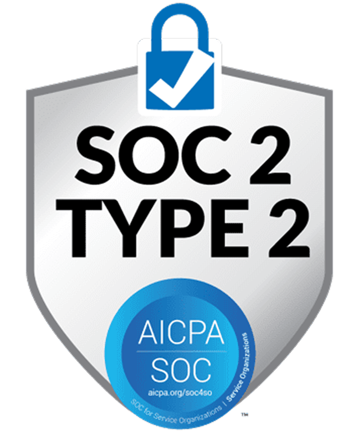 AICPA SOC service organizations badge with text 'AICPA Service Organization Control Reports' and 'Formerly SAS 70 Reports'.