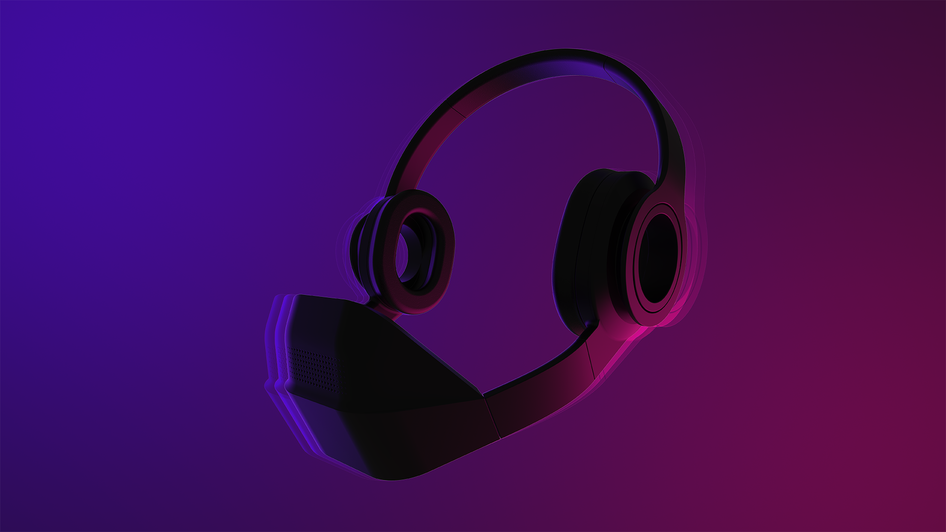 Final visualisation for Sereno, a noise dampening device for vocal performers.